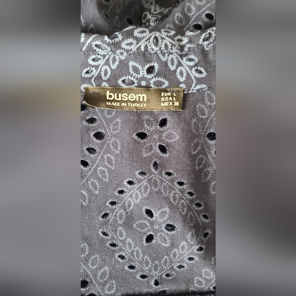 Maternity Busem Navy Dress Shirt Size Large - Picture 9 of 13